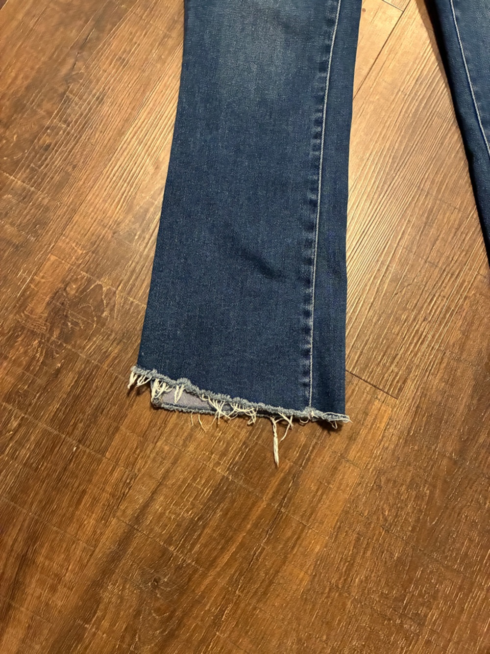 VERVET Women's High-Rise Raw Step Hem Cropped Kick Flare Jeans size 26 - Picture 6 of 8